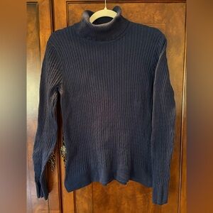 JEANNE PIERRE Black Ribbed Sweater